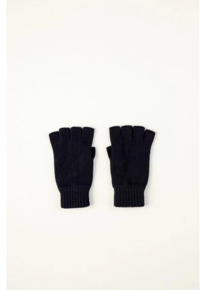 Johnstons Of Elgin Fingerless Cashmere Gloves Black