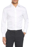 John Varvatos Slim Fit Stretch Cotton Dress Shirt In White