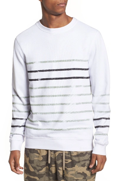 Antony Morato Stripe Fleece Sweatshirt In White