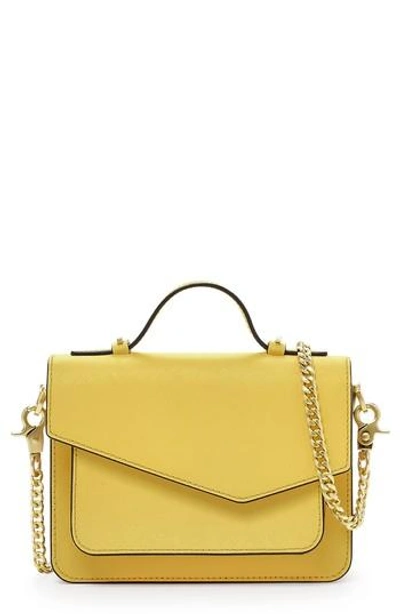 Botkier Mini Cobble Hill Calfskin Leather Crossbody Bag - Yellow In Pineapple Color Block