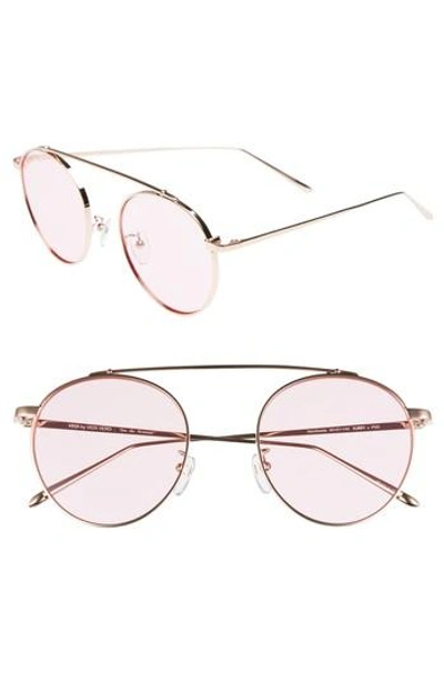 Vedi Vero 53mm Round Sunglasses In Rosegld/pink