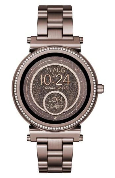 Michael Kors Sofie Smart Bracelet Watch, 42mm In Sable