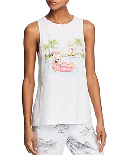 Jane & Bleecker New York Watercolor Tank In White