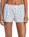 Jane & Bleecker New York Printed Knit Shorts In Natural