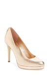 Michael Michael Kors Antoinette Platform Pump In Soft Pink