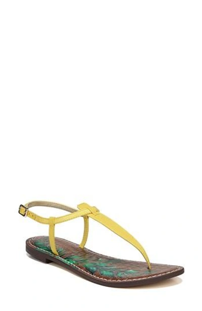 Sam Edelman Gigi Genuine Calf Hair Sandal In Bright Yellow Silk