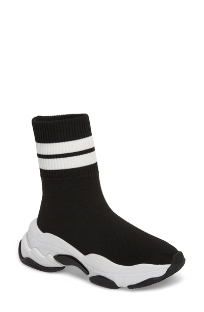 Børnepalads Stjerne begå Jeffrey Campbell Tenko Ankle High Top Sock Sneaker In Black/ White Stripe  Fabric | ModeSens