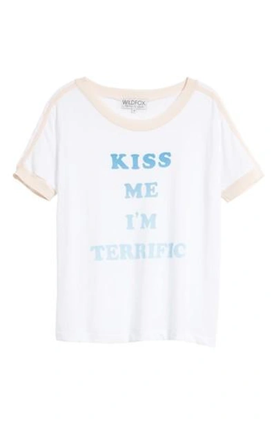 Wildfox Kiss Me Wright Tee In Clean White