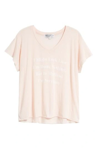 Wildfox Very Busy Romeo Tee In Pink Flush