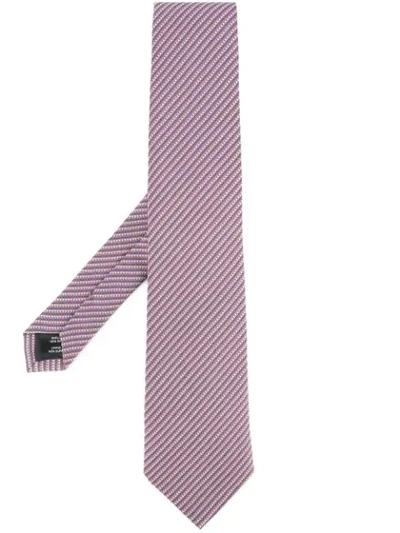 Gieves & Hawkes Embroidered Stripe Tie In Multicolour