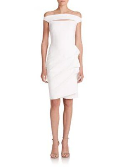 Chiara Boni La Petite Robe Melania Short Off-the-shoulder Dress In White