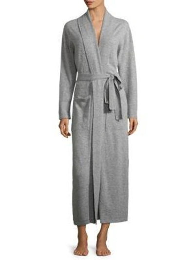 Arlotta Long Basic Cashmere Robe In Flannel