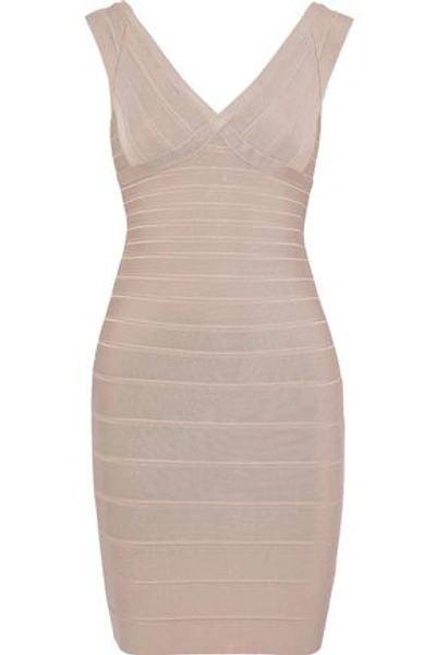 Herve Leger Hervé Léger Woman Karima Bandage Dress Sand In Bare