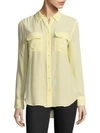 Equipment Slim Signature Silk Shirt In Buttermilk