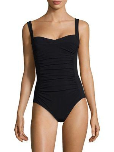 Karla Colletto Swim Women's One-piece Squareneck Swimsuit In Black