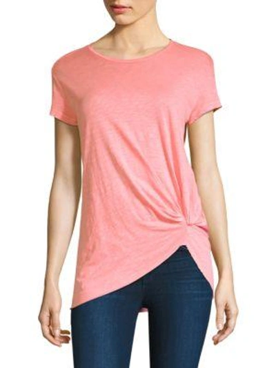 Stateside Twisted Knot Slub Tee In Sorbet