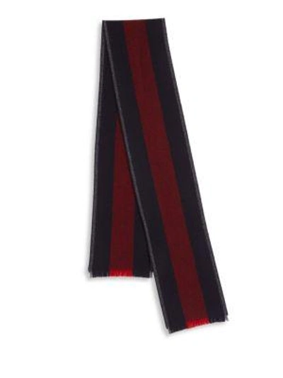 Gucci Wool Navas Scarf In Green Red