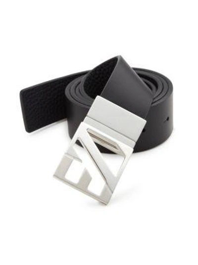 Ermenegildo Zegna Leather Belt In Black