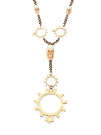 Givenchy Rosary Pendant Necklace In Gold