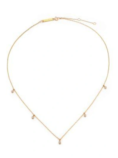 Zoë Chicco Diamond & 14k Yellow Gold Charm Necklace
