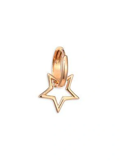 Kismet By Milka Sheriff Star 14k Rose Gold Single Hoop Earring