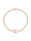 Chopard Women's Happy Diamonds Evil Eye Diamond & 18k Rose Gold Chain Bracelet