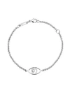 Chopard Women's Happy Diamonds 18k White Gold & 0.05 Tcw Diamond Evil Eye Bracelet