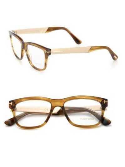 Tom Ford Square Optical Glasses In Tan