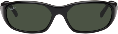 Ray Ban Daddy-o Ii Sunglasses Black Frame Green Lenses 59-17 In Schwarz