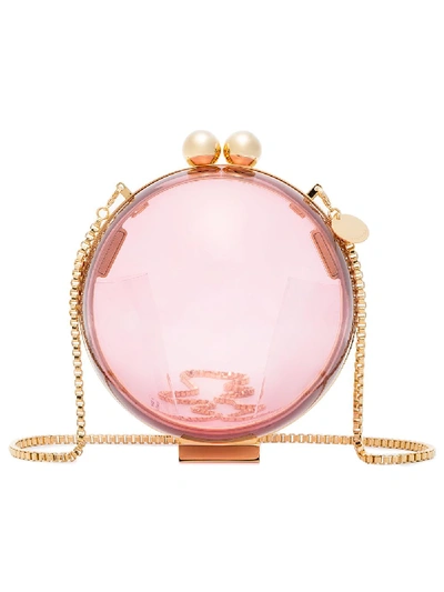 Marzook Pink Lucid Pearlescent Sphere Clutch