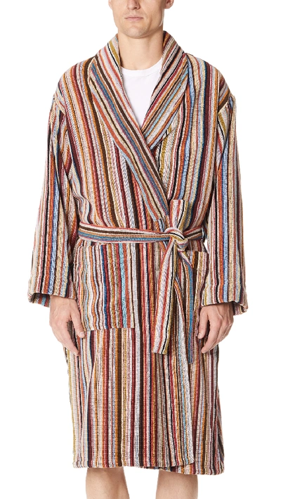 Paul Smith Robe In Multi Stripe