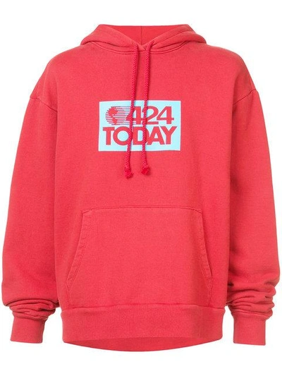 424 Today Hoodie In Red