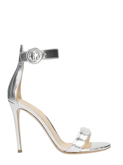 Lerre Metal Silver Leather Sandals