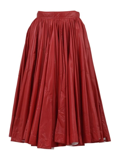 Calvin Klein A-line Skirt Red