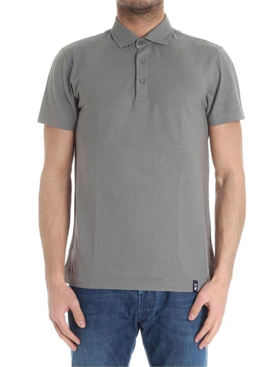 Drumohr Polo Cotton In Gray