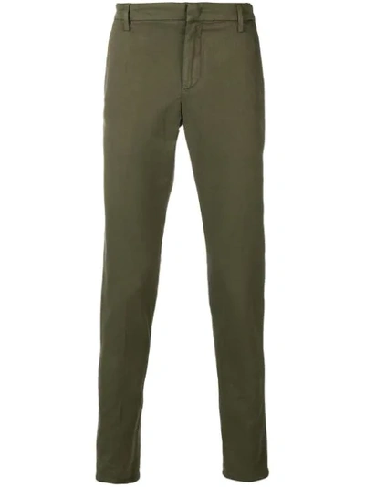 Dondup Slim-fit Tailored Trousers In Green