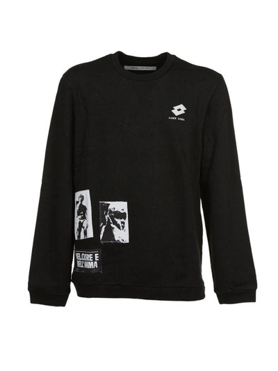 Damir Doma Printed Sweatshirt In Nero Bianco