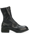 Guidi Zip Front Ankle Boots In Black