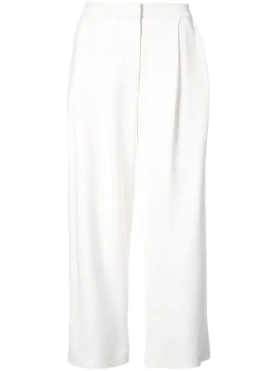 Adam Lippes Pleated Culottes In Ivory