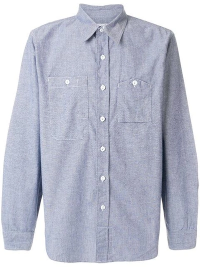 Engineered Garments Asymmetric Pockets Shirt In Blue