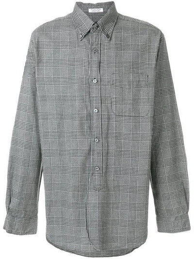Engineered Garments Houndstooth Check Shirt In Grey