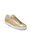 Mcm Men's Low Top Sneakers In Monogrammed Leather In Burnished Gold In Db
