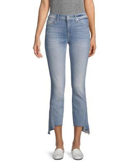 7 For All Mankind Roxanne Ankle Cigarette Jeans In Light Riviera