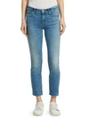 Mother The Rascal Ankle Snippet Straight Leg Jeans In Well Playe