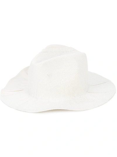 Reinhard Plank Wide-brim Fedora Hat - White