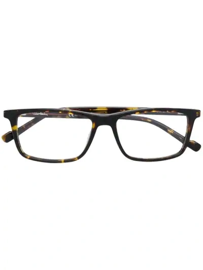 Pierre Cardin Eyewear Square-frame Glasses In Brown