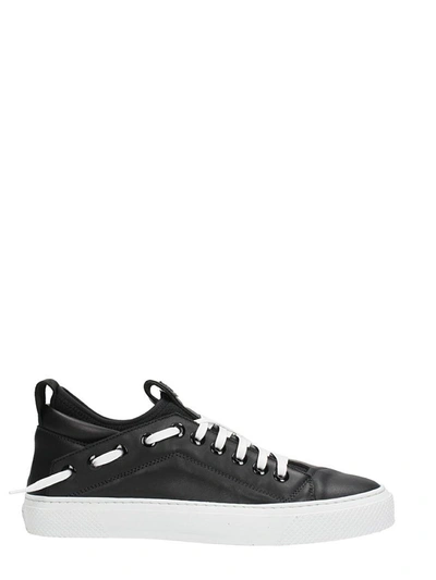 Bruno Bordese Tringular Sneakers In Black Leather