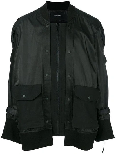 Bmuette Layered Zipped Jacket In Black
