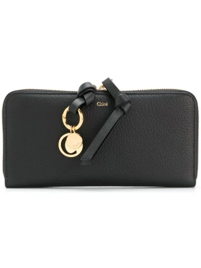 Chloé Alphabet Long Wallet In Black