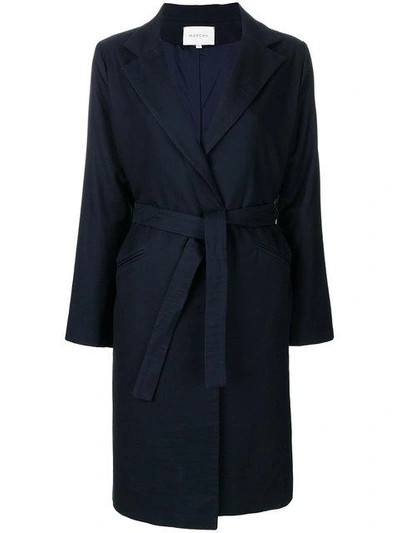 Marcha Wrap-around Coat In Blue